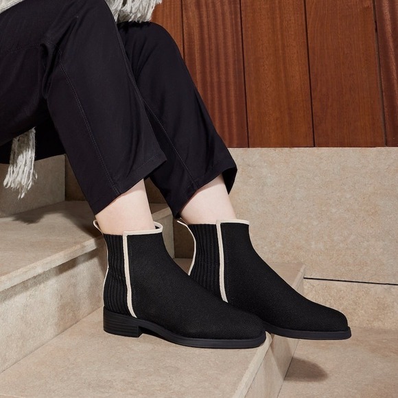 VIVAIA Square Toe Chelsea Boots Black size EU/43 US/11 - Picture 1 of 12